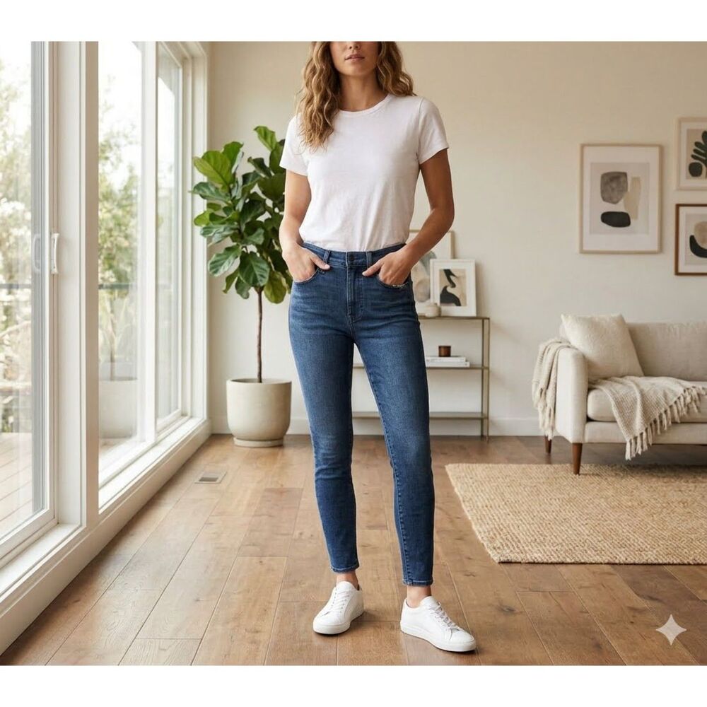 Pistola Align High Rise Skinny Jeans Womens 26 Dark Wash Stretch Denim P6637EGT